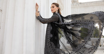 Unstitched Embroidered Chiffon Suit